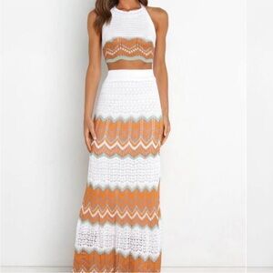 Crochet maxi skirt & matching halter